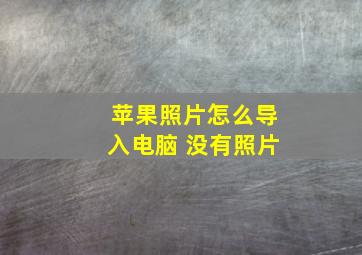 苹果照片怎么导入电脑 没有照片